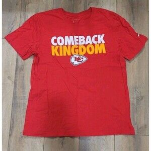 Nike Kansas City Chiefs T Shirt Men’s L Comeback Kingdom RARE Red Rojo S/S EUC